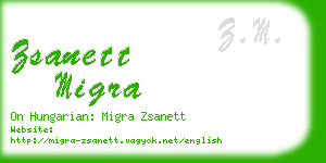 zsanett migra business card